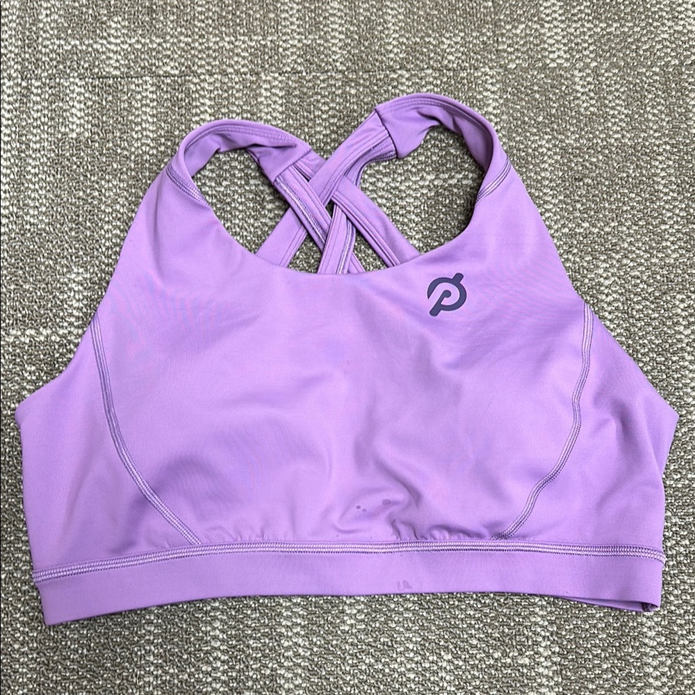 Peloton Purple Sports Bra with Crisscross Straps